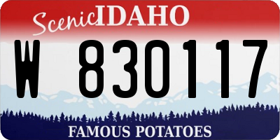 ID license plate W830117