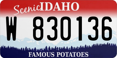 ID license plate W830136
