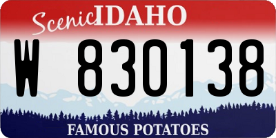 ID license plate W830138