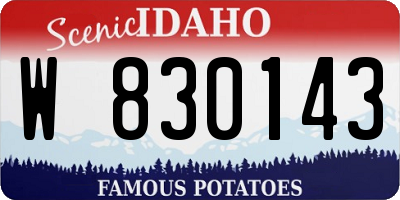 ID license plate W830143