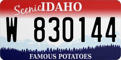 ID license plate W830144