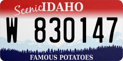 ID license plate W830147
