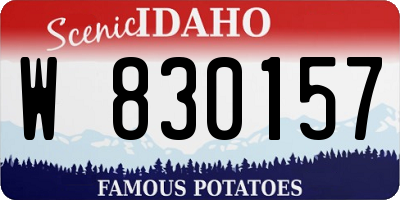 ID license plate W830157