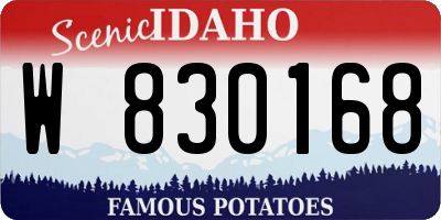ID license plate W830168