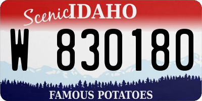 ID license plate W830180