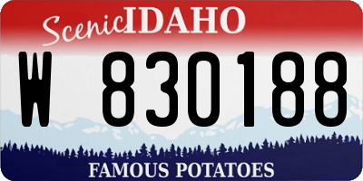 ID license plate W830188