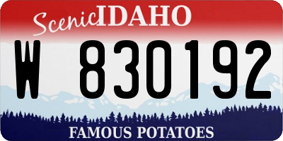ID license plate W830192