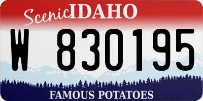 ID license plate W830195