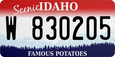 ID license plate W830205