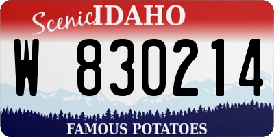ID license plate W830214