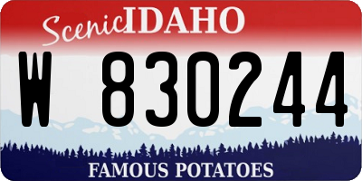 ID license plate W830244