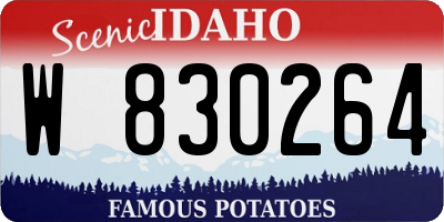 ID license plate W830264