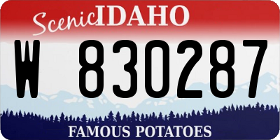 ID license plate W830287