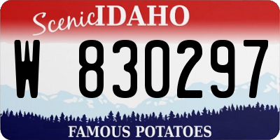 ID license plate W830297