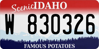 ID license plate W830326
