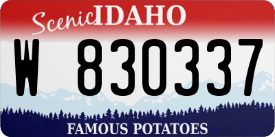 ID license plate W830337