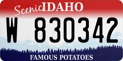 ID license plate W830342