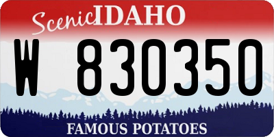 ID license plate W830350