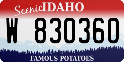 ID license plate W830360