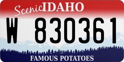 ID license plate W830361