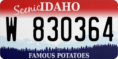 ID license plate W830364