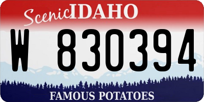 ID license plate W830394