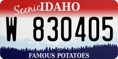 ID license plate W830405