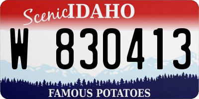 ID license plate W830413