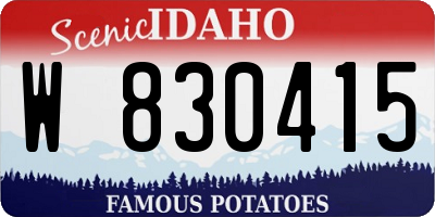 ID license plate W830415