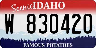 ID license plate W830420