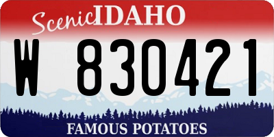 ID license plate W830421