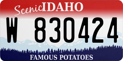 ID license plate W830424