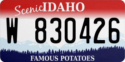 ID license plate W830426