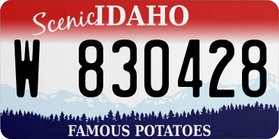 ID license plate W830428