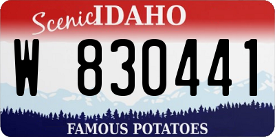 ID license plate W830441