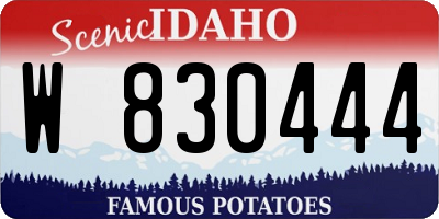 ID license plate W830444