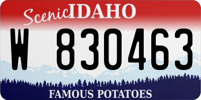 ID license plate W830463
