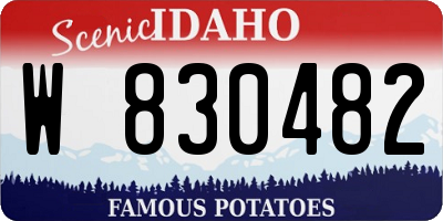 ID license plate W830482