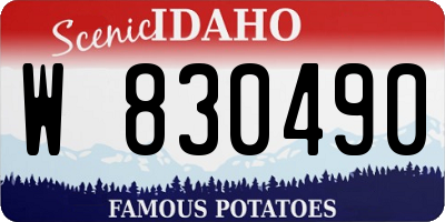 ID license plate W830490