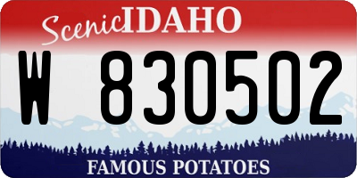 ID license plate W830502