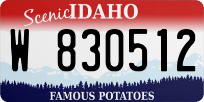 ID license plate W830512