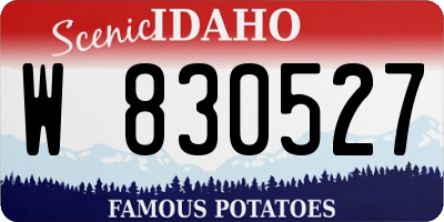 ID license plate W830527