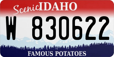 ID license plate W830622