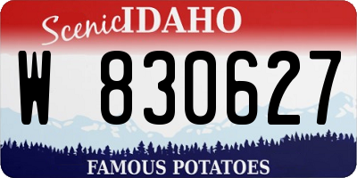 ID license plate W830627