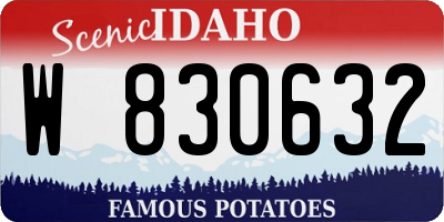 ID license plate W830632
