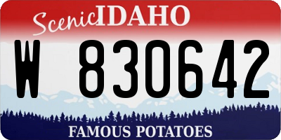 ID license plate W830642