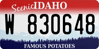 ID license plate W830648