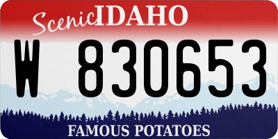 ID license plate W830653