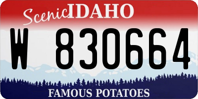 ID license plate W830664