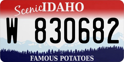 ID license plate W830682